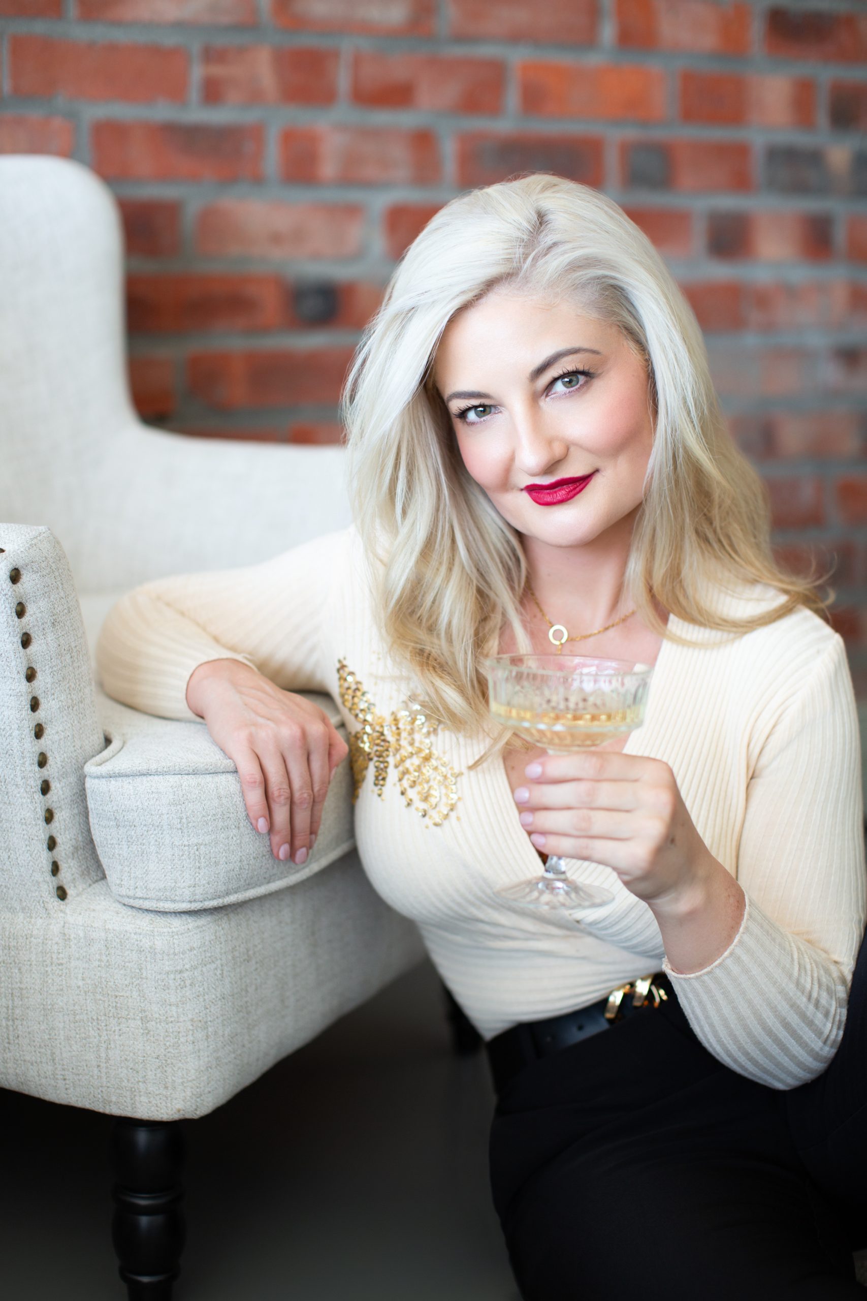 Editorial style personal branding portrait of Elzabie Scott for her website
